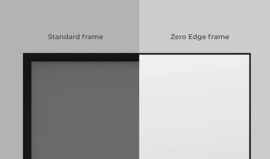 Zero Edge vs. Standard Frame