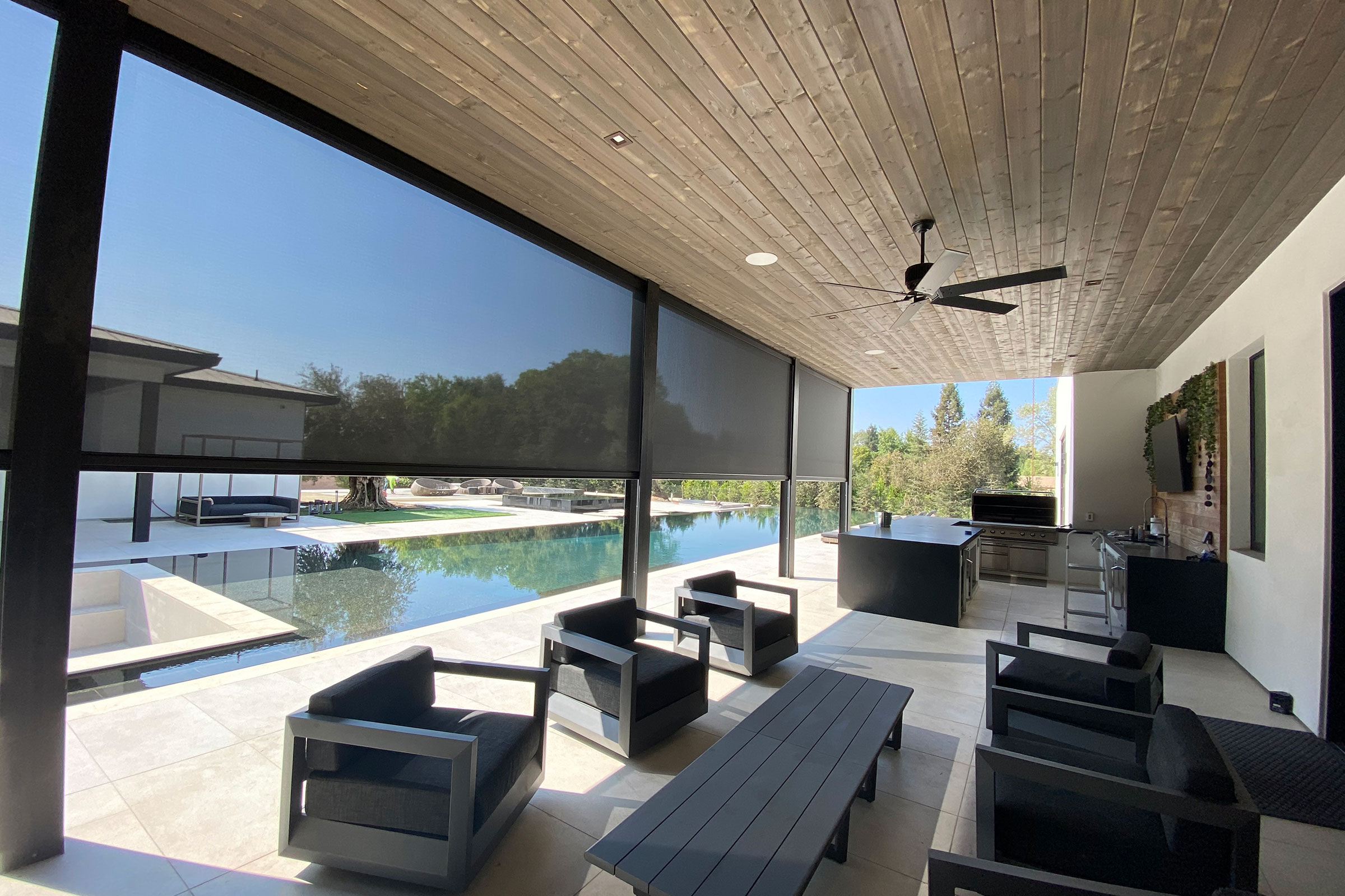 Zen Box w/ Zipper Track installed in custom metal columns