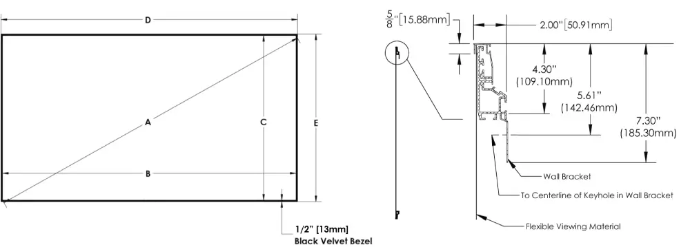Zero Edge Wall Spec Drawing
