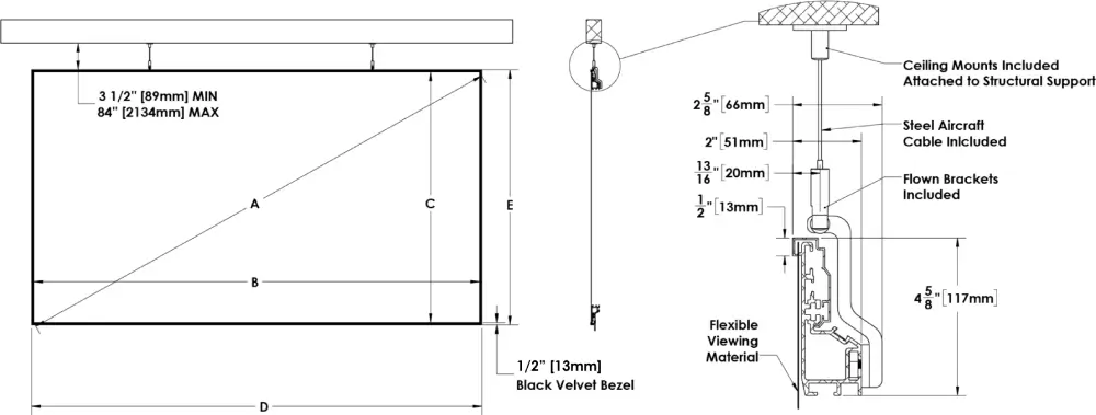 Zero Edge Flown Spec Drawing