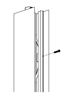 Screw fastening into the side of a vertical U-channel track assembly