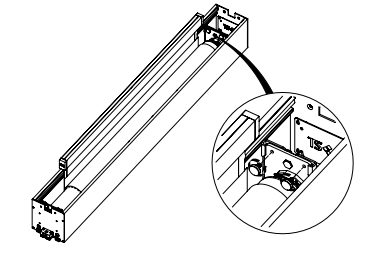 Solo 3 cassette with callout showing internal brackets and electronics detail at end cap