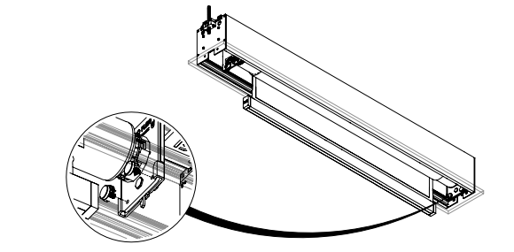Exploded diagram of Solo 3 cassette end with magnified view of internal bracket and roller components