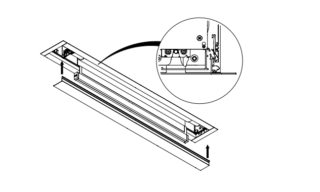 Isometric diagram of Solo 3 cassette with closeup inset showing internal bracket and electronics detail