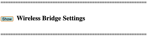 Wireless Bridge Settings - Helen Bridge