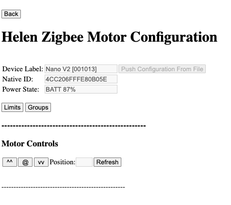 Motor Speed Settings