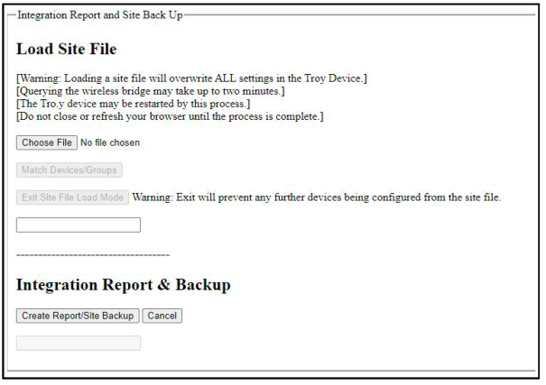 Report menu
