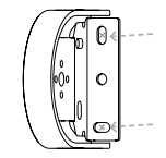 Nano shade bracket with end cap, showing pin engagement points on idler side
