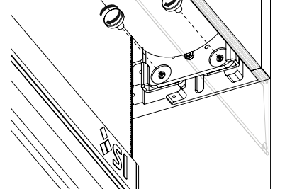 Zen 2 cassette hooked onto ceiling bracket, clicking into place during installation