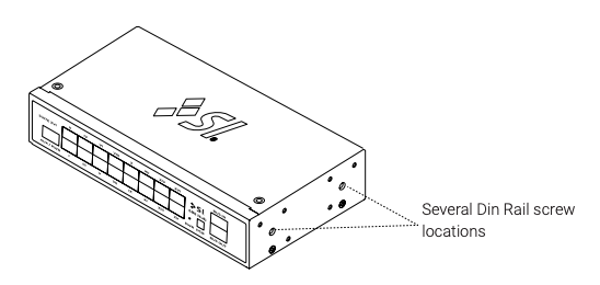 Suite XVI mounting hole pattern showing 10 screw locations