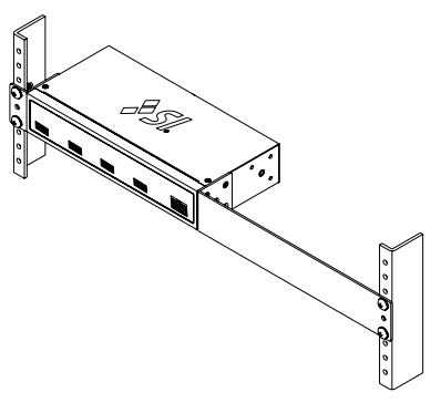 Kratos unit mounted in a full rack configuration using two Universal Rack Ears on each side