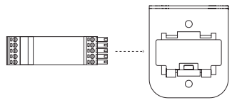 FONTUS unit aligning with Nano bracket for plug-and-play mounting connection