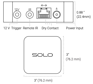 Solo Connect unit dimensions showing 3