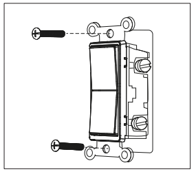 Two screws being inserted into top and bottom mounting holes of Zigbee In-Wall Smart Switch
