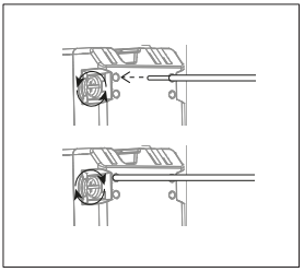 Diagram showing wire insertion into smart outlet terminal screw connections, before and after securing