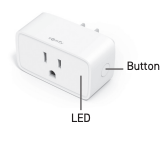 Somfy Smart Plug showing LED flashing orange and green in pairing mode