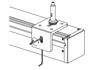 Solo 3 Flown Kit bracket mounted on cassette end with cable routed through top plate