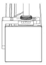Solo 3 Flown Kit bracket mounted to ceiling with cable running through top plate