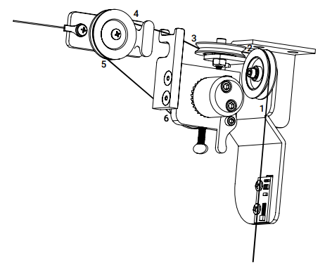 Exploded diagram of KAOS motor assembly with six numbered component callouts