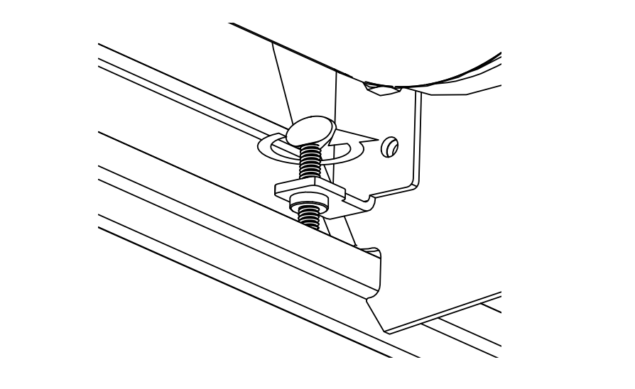 Bracket screw backed out fully before mounting case onto ceiling brackets