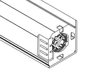 KAOS V1 motor end cap with circular motor bracket installed on housing end
