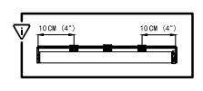 Niño Duo bracket positioning diagram showing 10cm (4