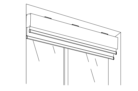 Niño Duo shade installed in outside mount position above a window with valance cover