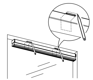 Diagram showing shade rotating upward to lock into inside mount brackets, with close-up of bracket lock mechanism