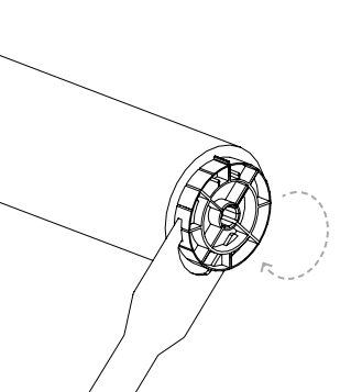 Spanner wrench rotating shade limiter counter-clockwise on roller tube end cap