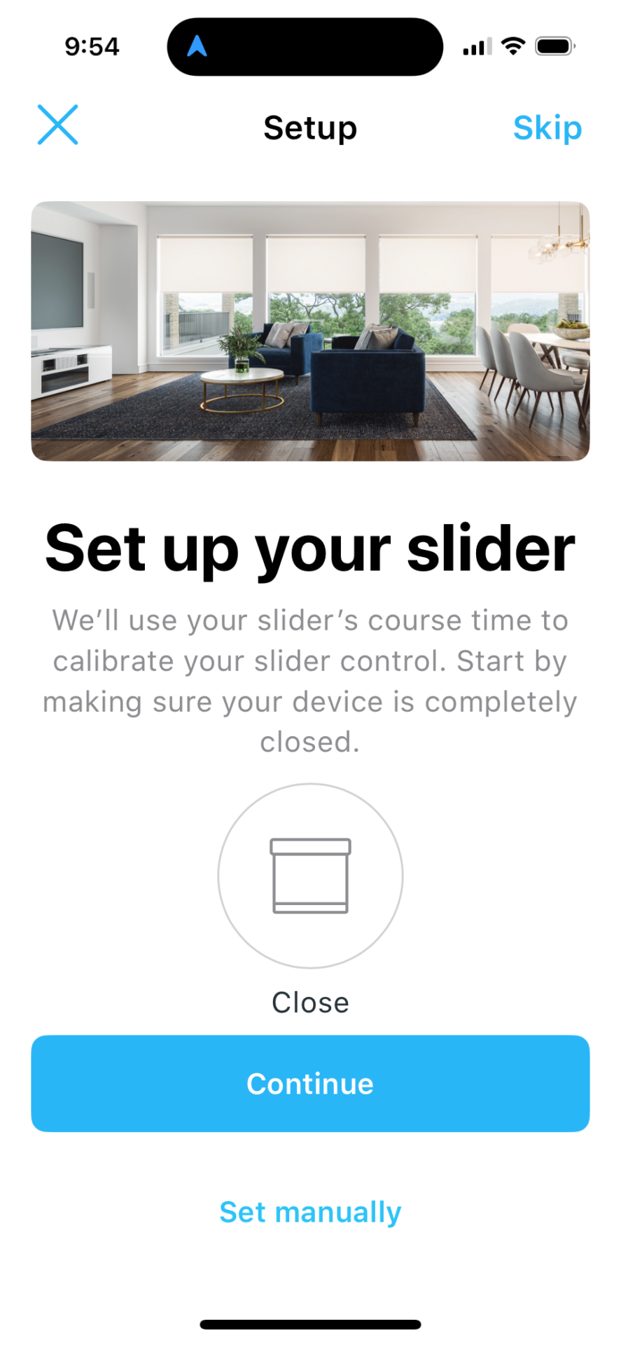 App screen showing
