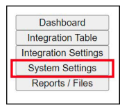 System Settings button