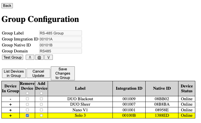 RS-485 Group Created