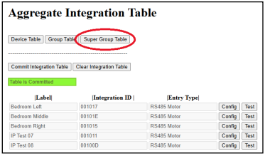 Super Group Table button