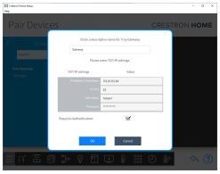 Crestron Connection Settings