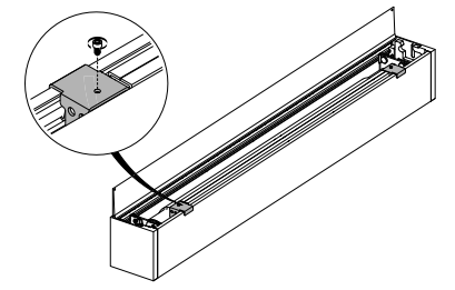 Screwdriver securing end cap bracket to Solo 3 cassette housing, with inset closeup view
