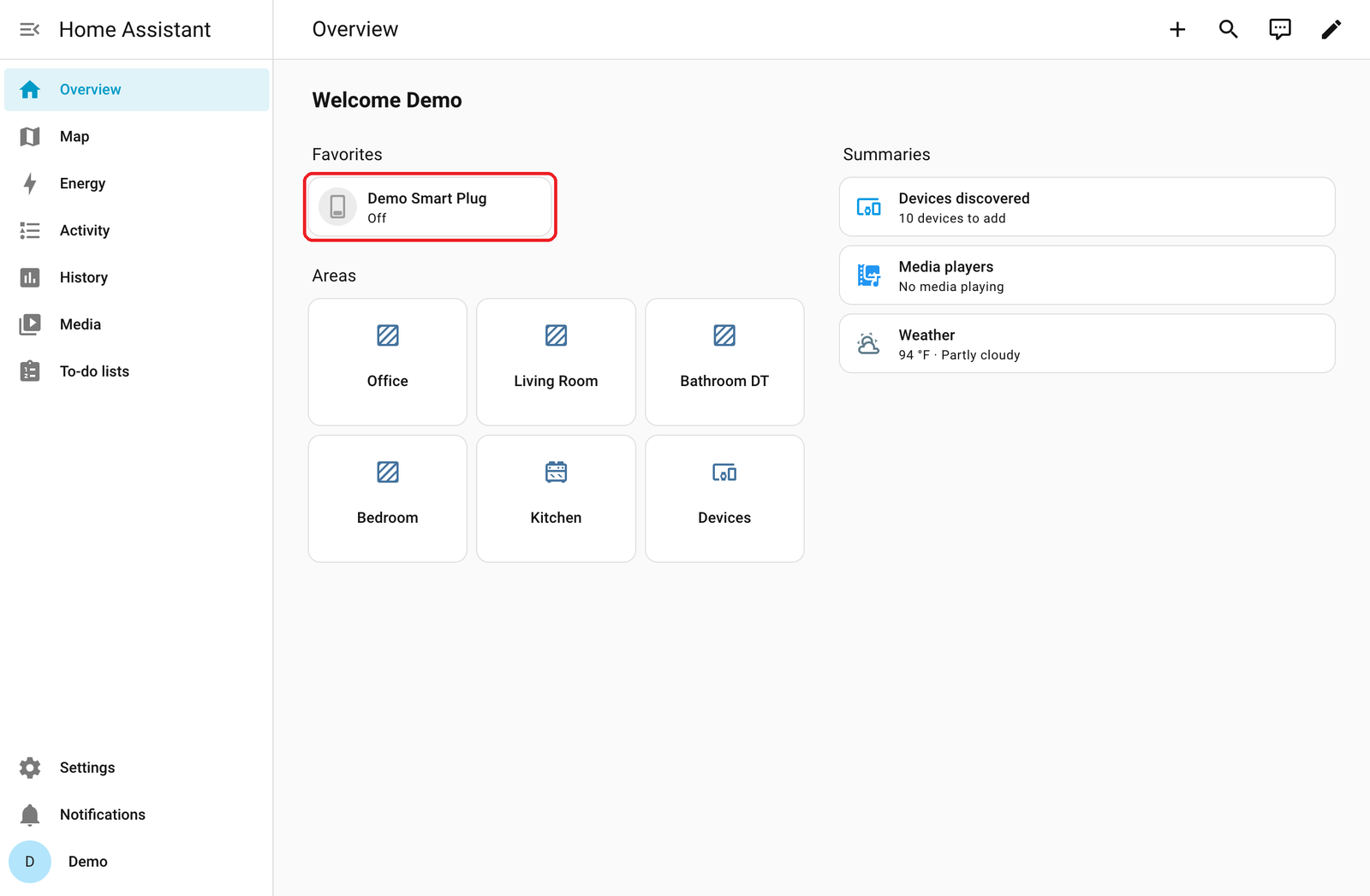 Overview page with the TriMesh plug shown under Favorites