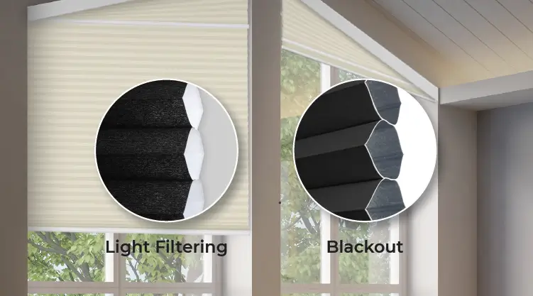 Nino Trapezoidal Cellular – Light Filtering or Blackout options Nino Trapezoid Light Filtering or Blackout Options